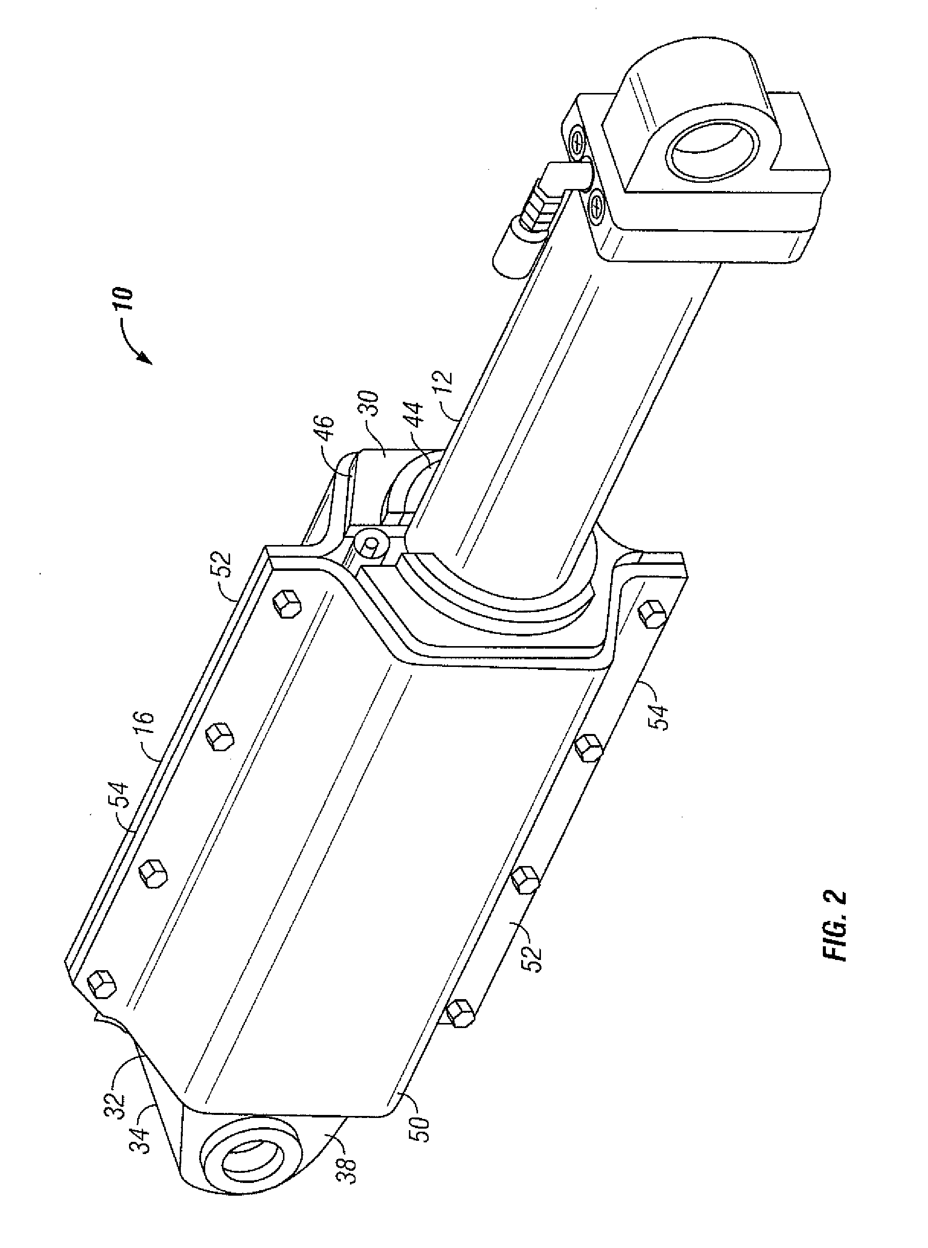 Actuator with a protective sleeve for a piston