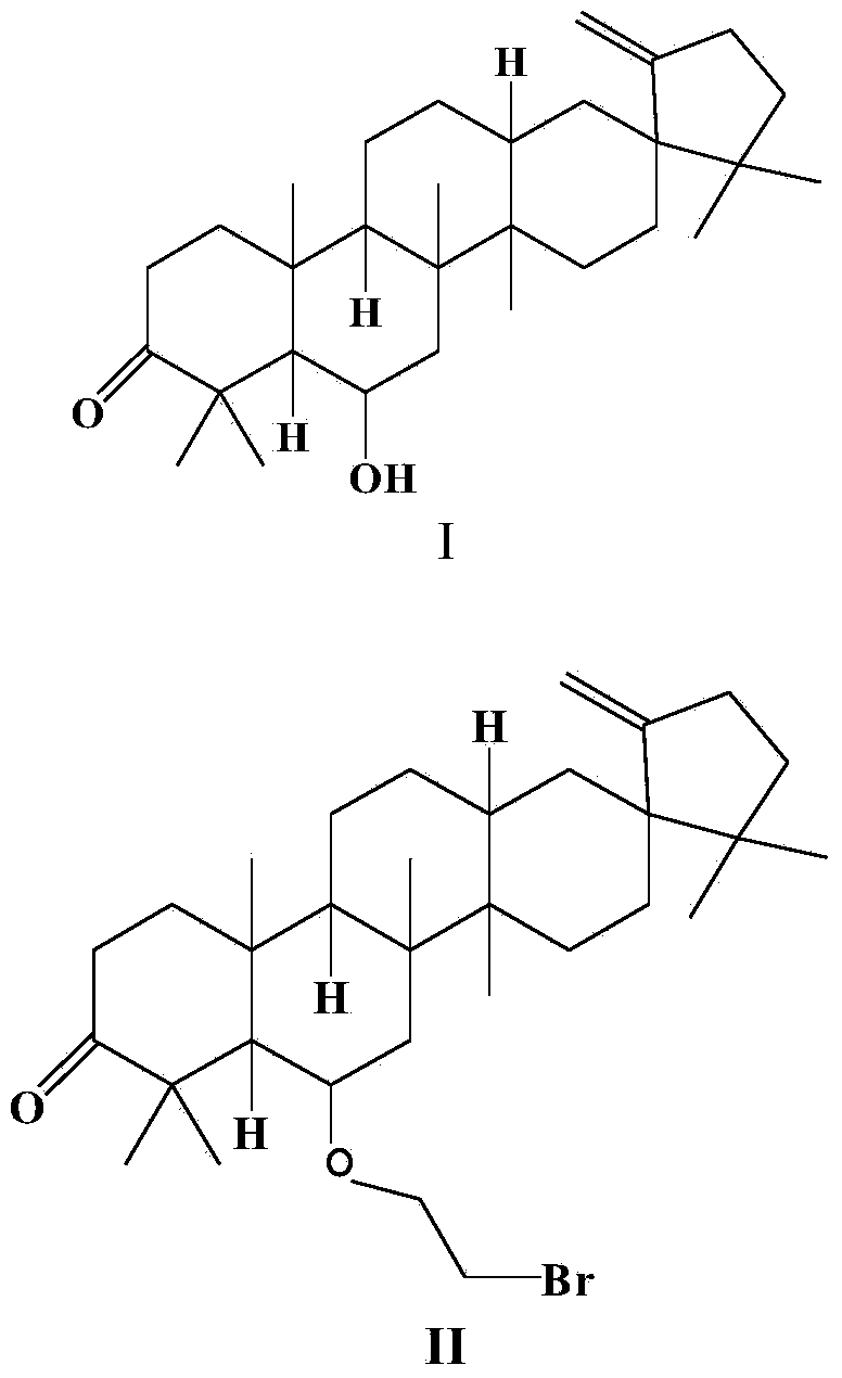 O-(piperidinyl) ethyl derivative of Cleistanone as well as preparation method and application thereof