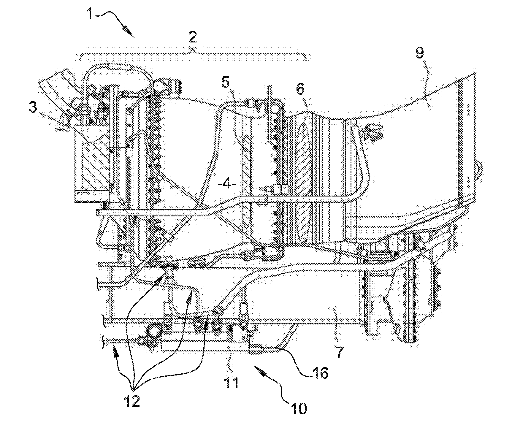 Device for draining liquids for an aircraft engine