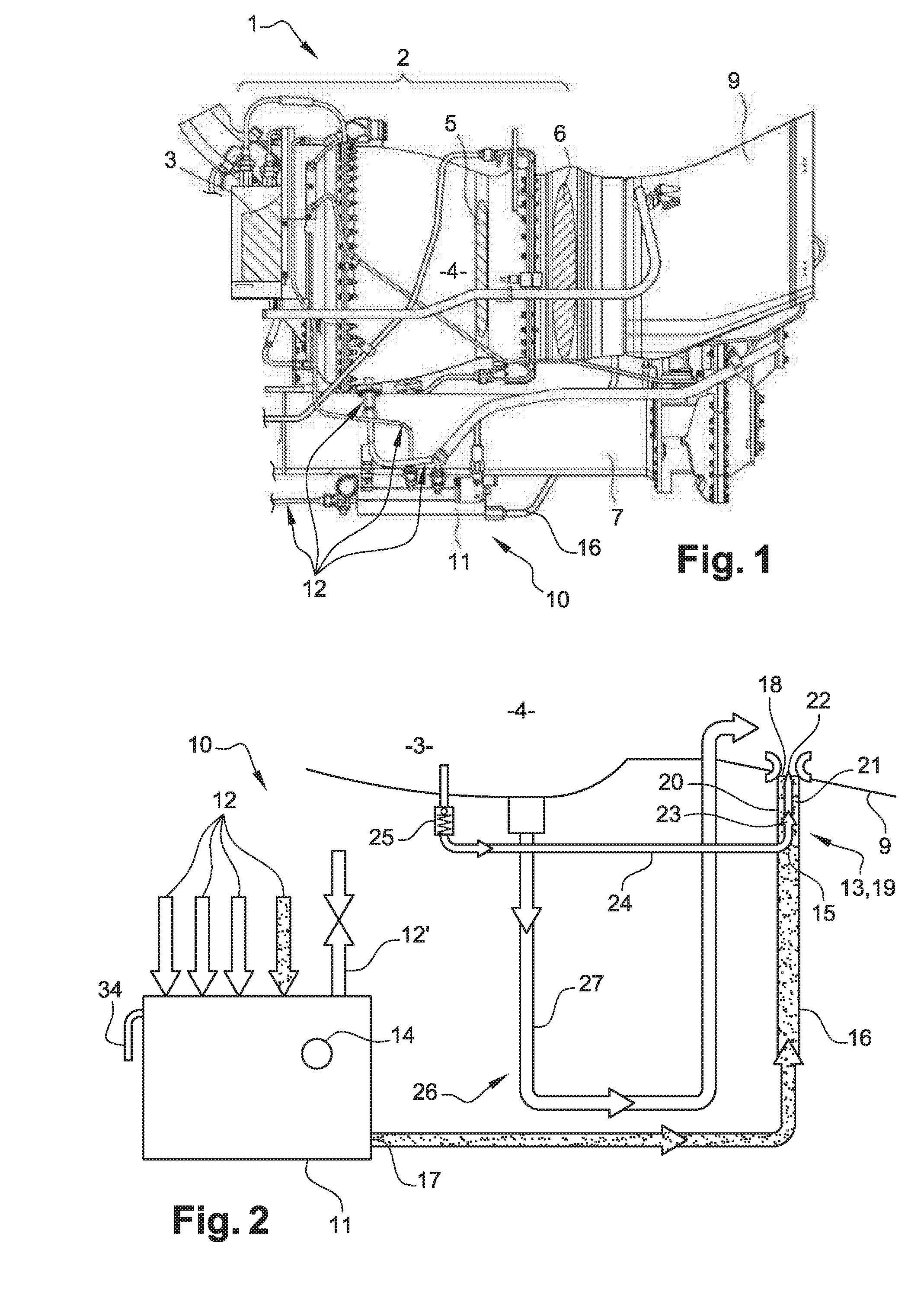 Device for draining liquids for an aircraft engine