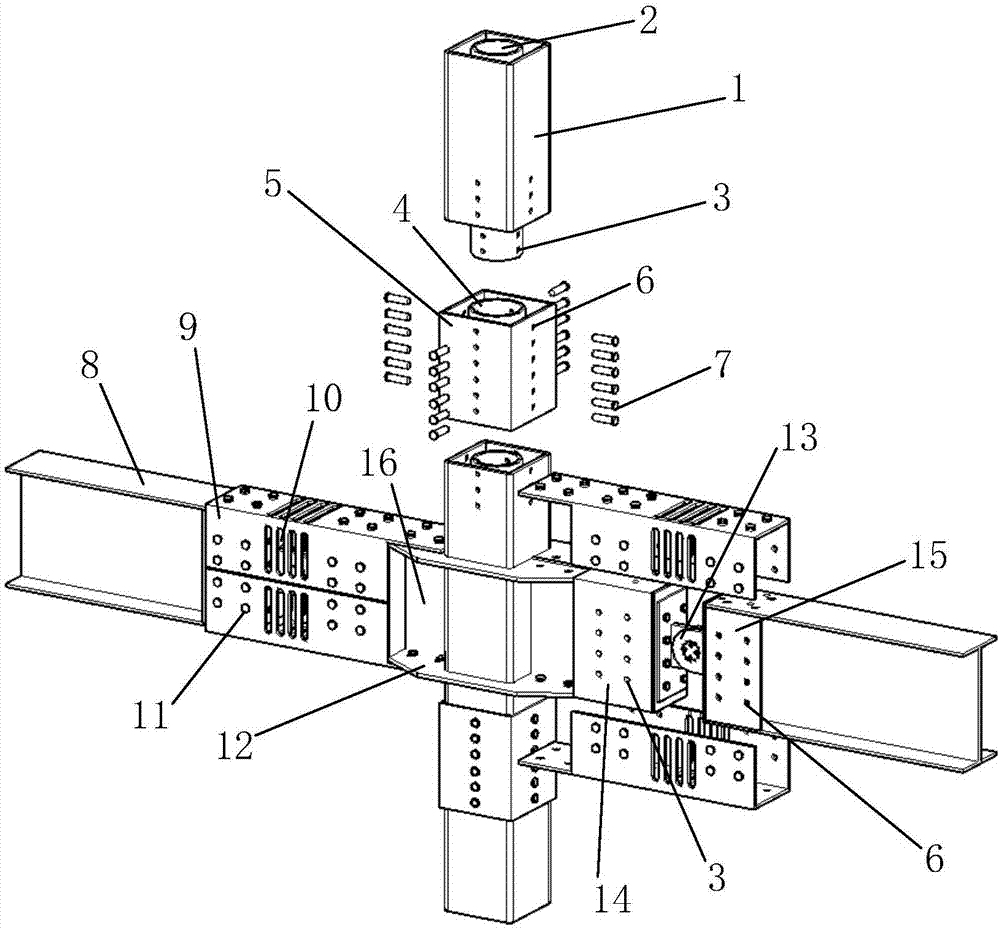 Double-sleeve steel-structure beam-column joint and installation method