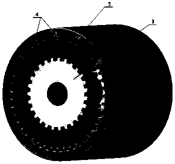 Hub motor with mechanical differential mechanism and used for pure electric automobile