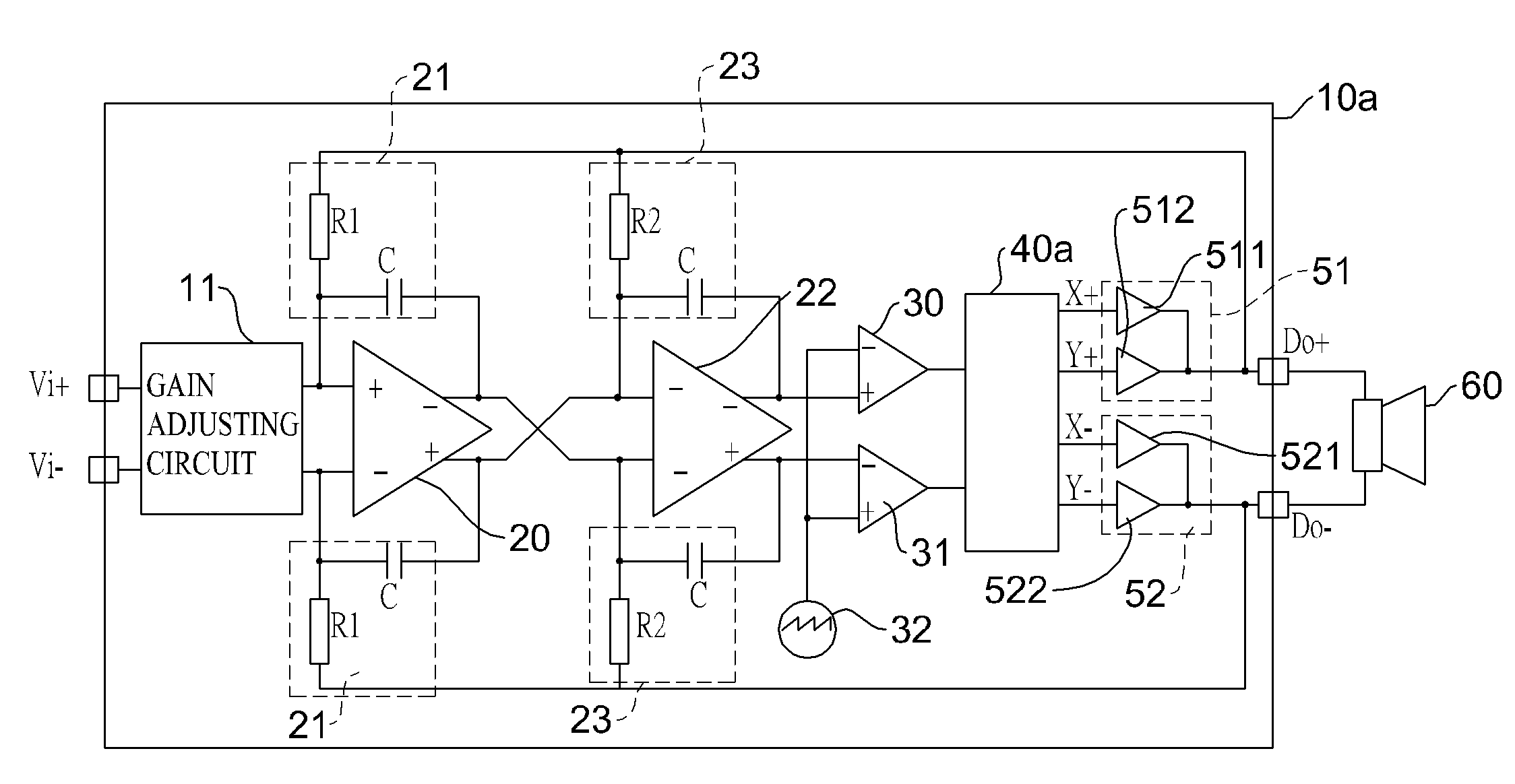 Class-d amplifier with dual feedback loop