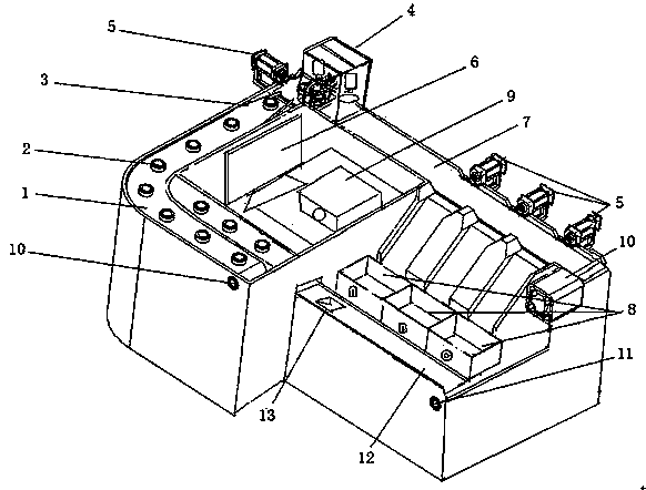 Automatic sorting device with lens detection function