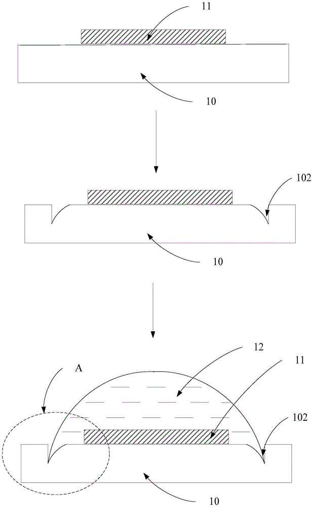 Wafer-level LED device and preparation method therefor