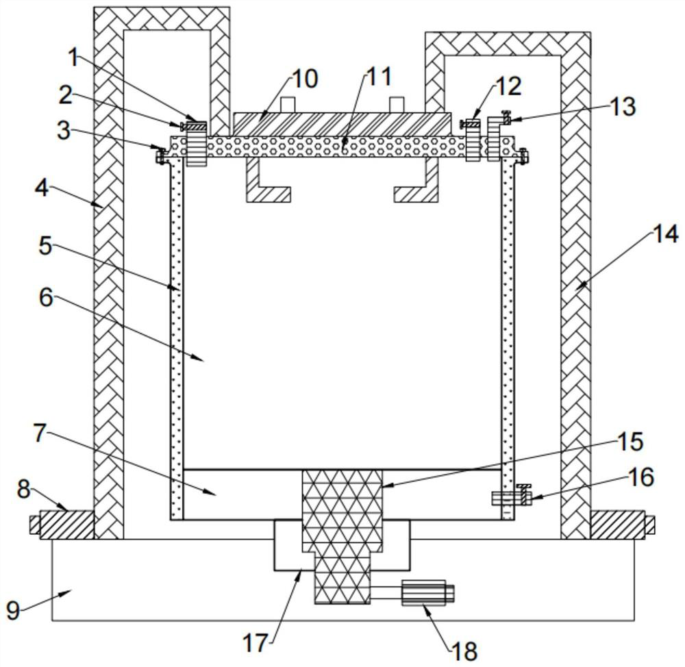 Mechanical system of resistance type 6-inch silicon carbide single crystal furnace