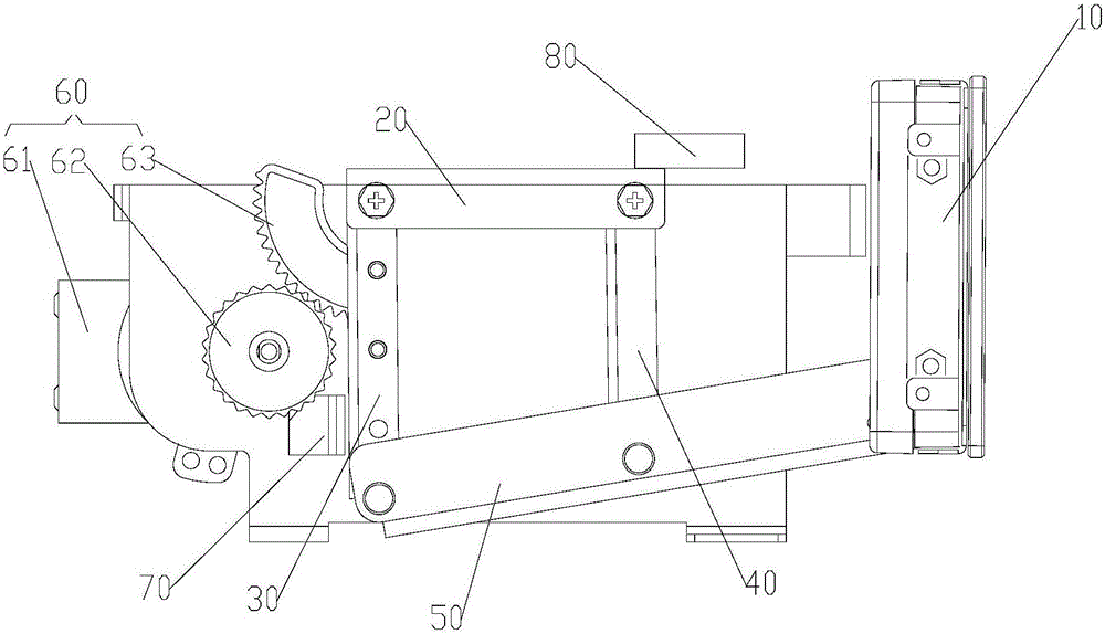 Panel component movement mechanism and microwave steaming and baking integral machine
