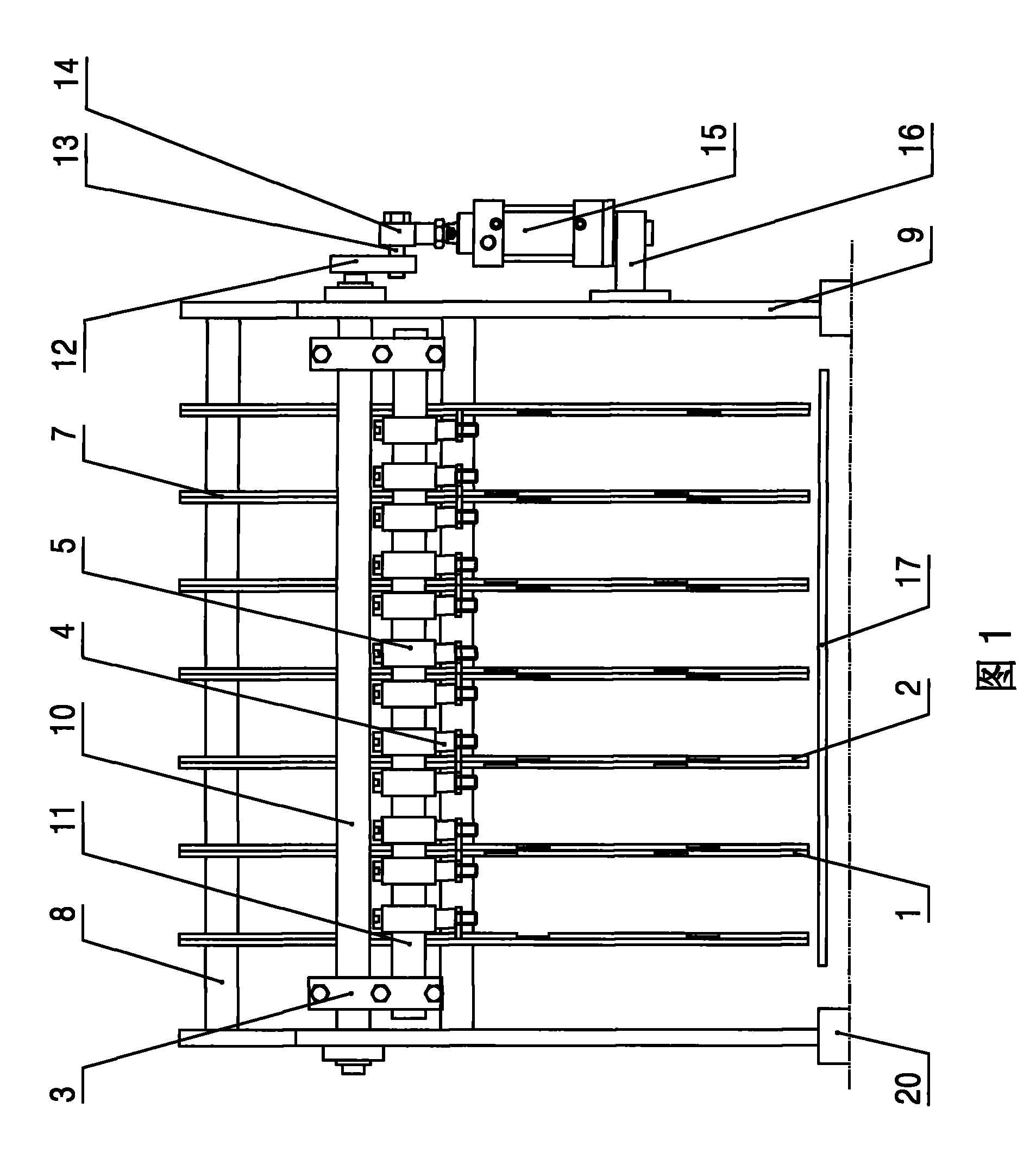 Subcontracting device in film packaging machine