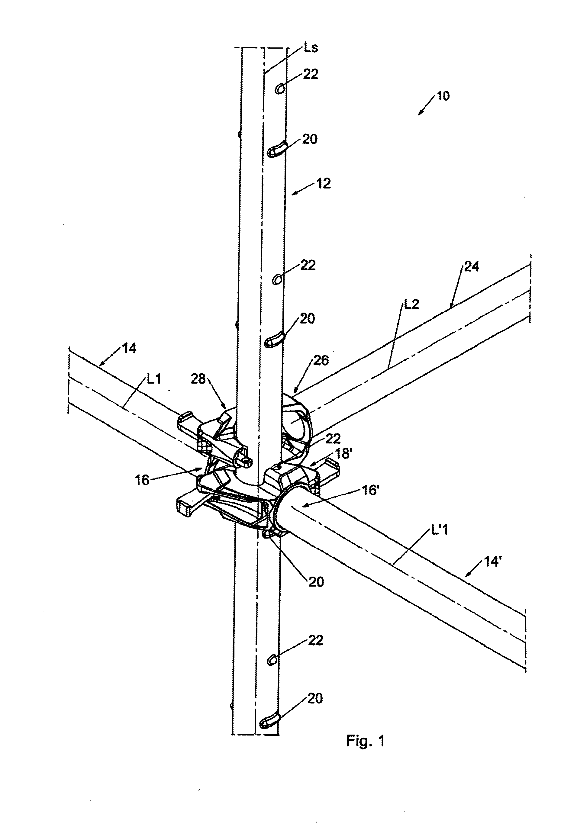 Scaffolding System, as Well as a Coupling, a Ledger and a Standard