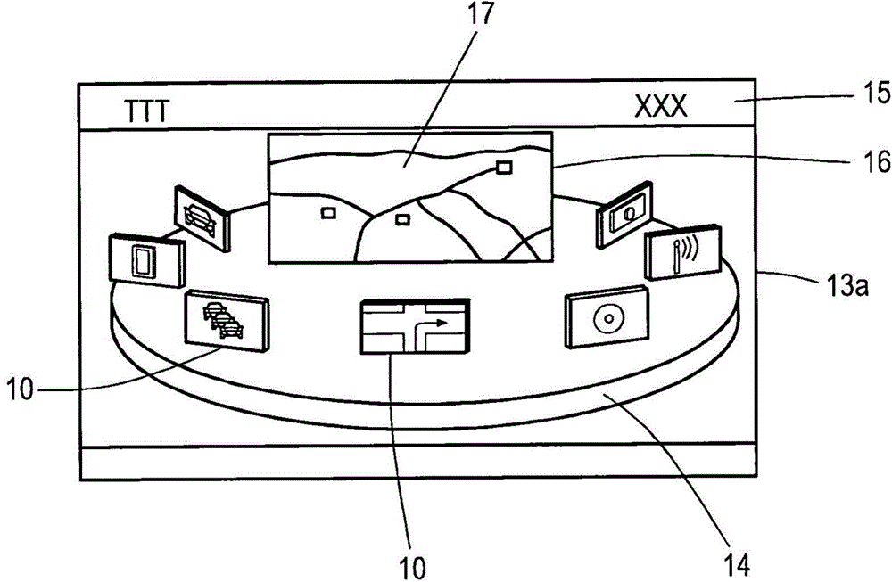 Method and device for generating a 3d representation of a user interface in a vehicle