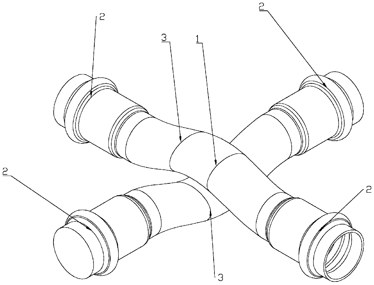 Bridge crossing part and preparing method thereof