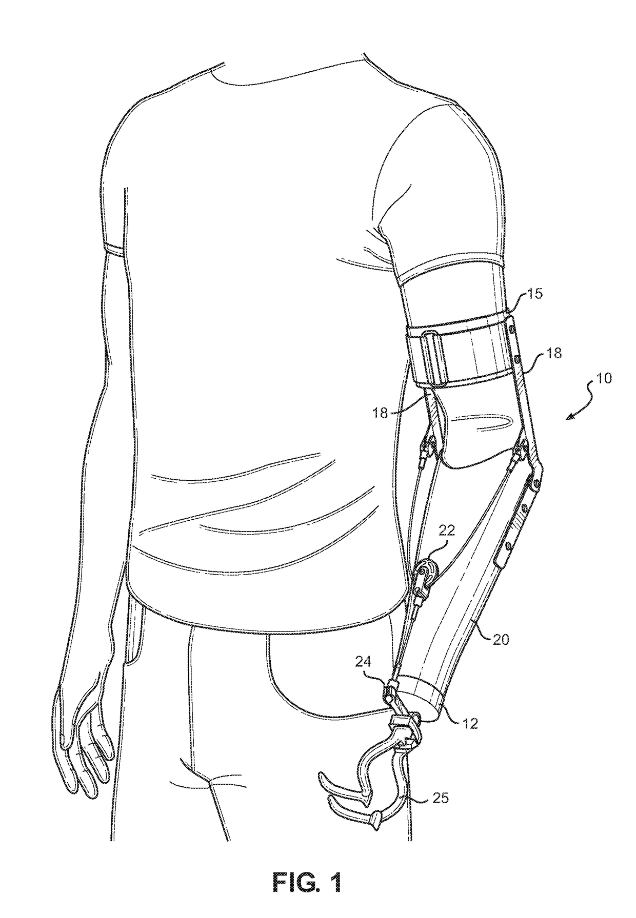 Harness for upper extremity below-elbow prosthesis