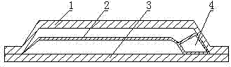 Air duct device of superplastic forming hollow structure and air flow pressure differentiating method