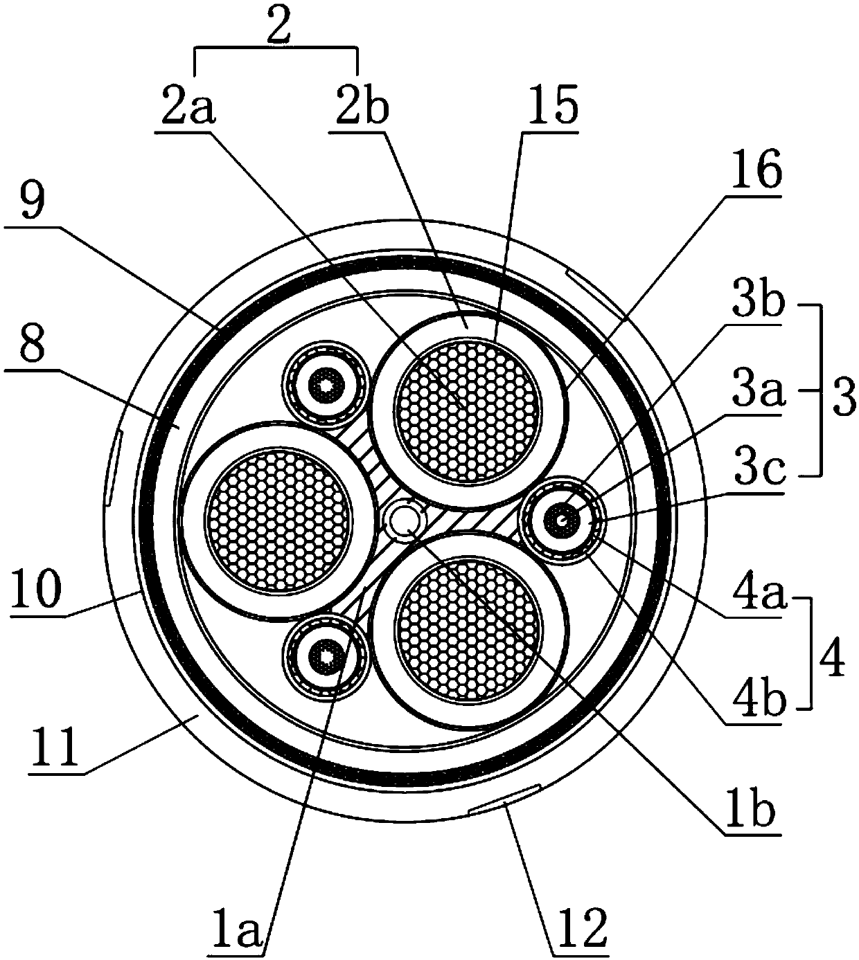 Photoelectric composite cable for intelligent engineering device