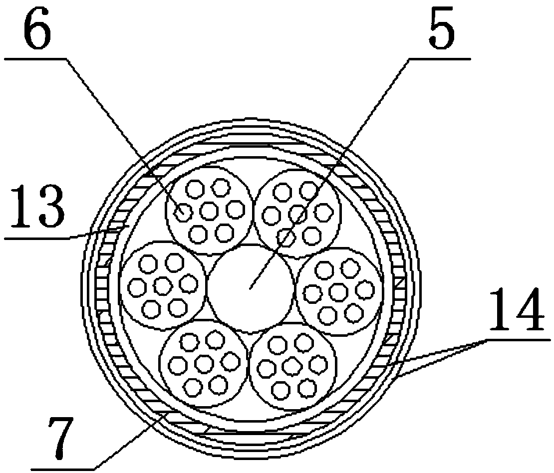 Photoelectric composite cable for intelligent engineering device