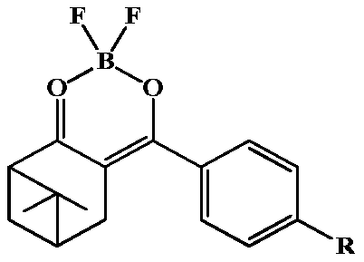 Nopinyl β-diketone boron difluoride complex and its preparation method and application