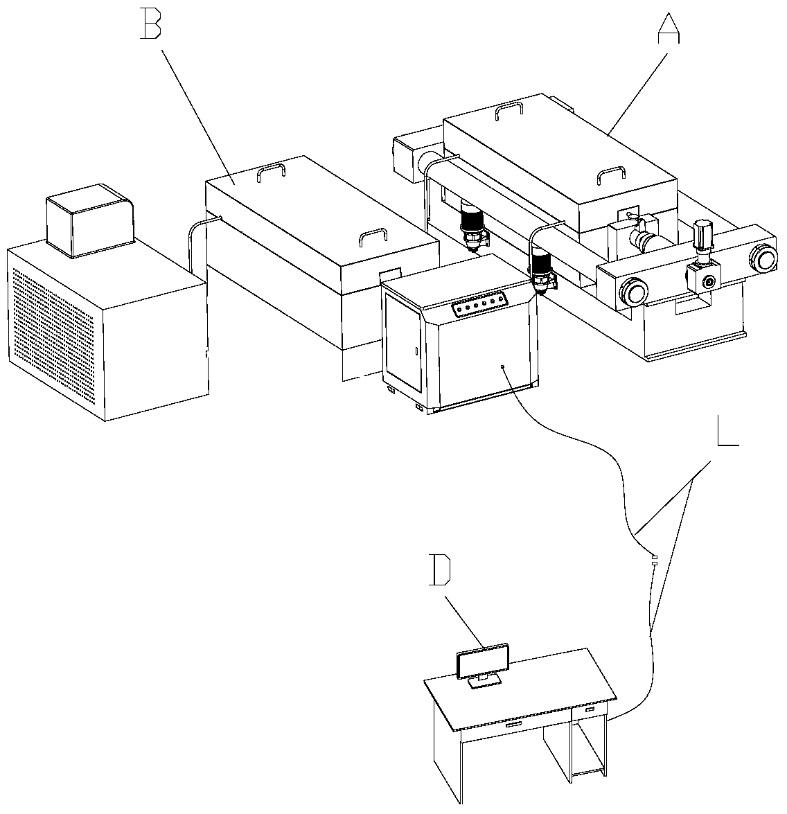 Experimental device for the whole process of concrete cracking based on real environment