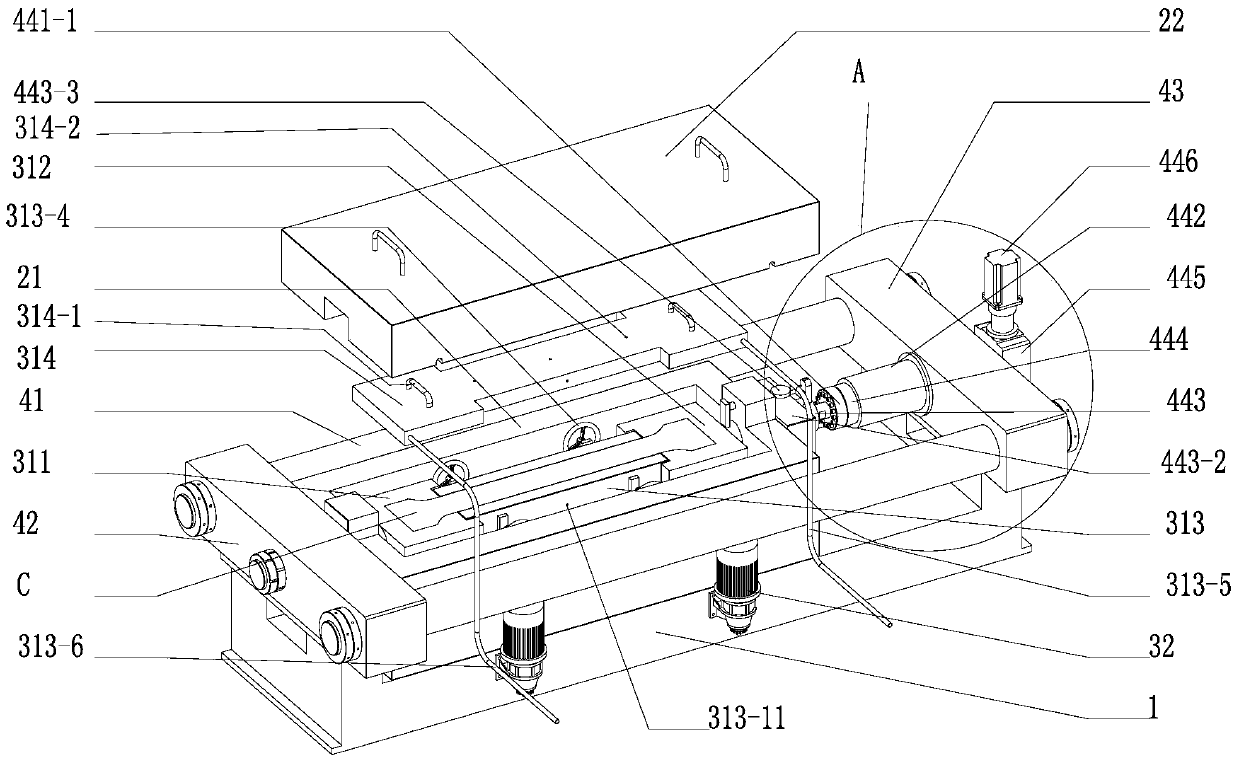 Experimental device for the whole process of concrete cracking based on real environment