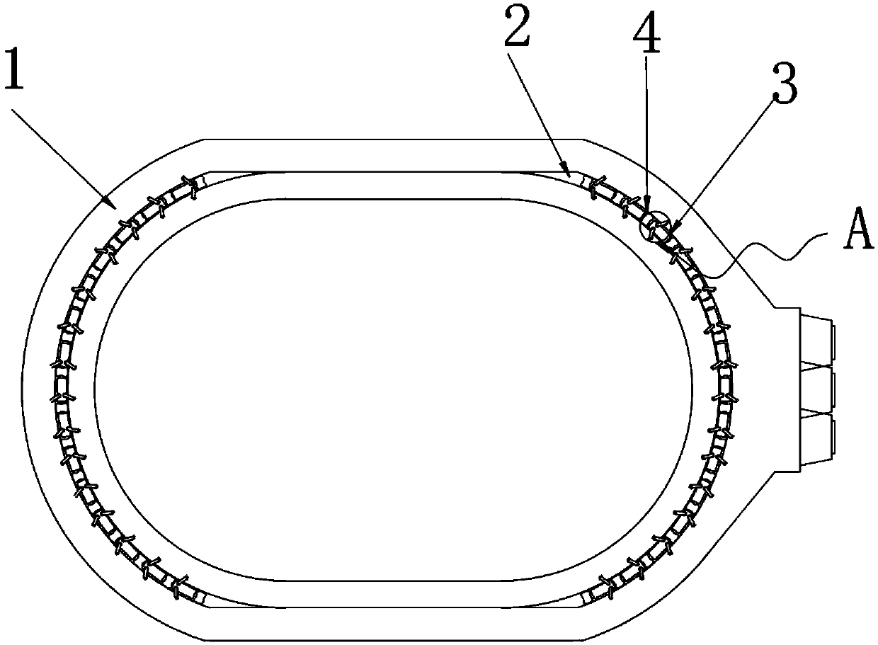 High-voltage coil air passage placing structure