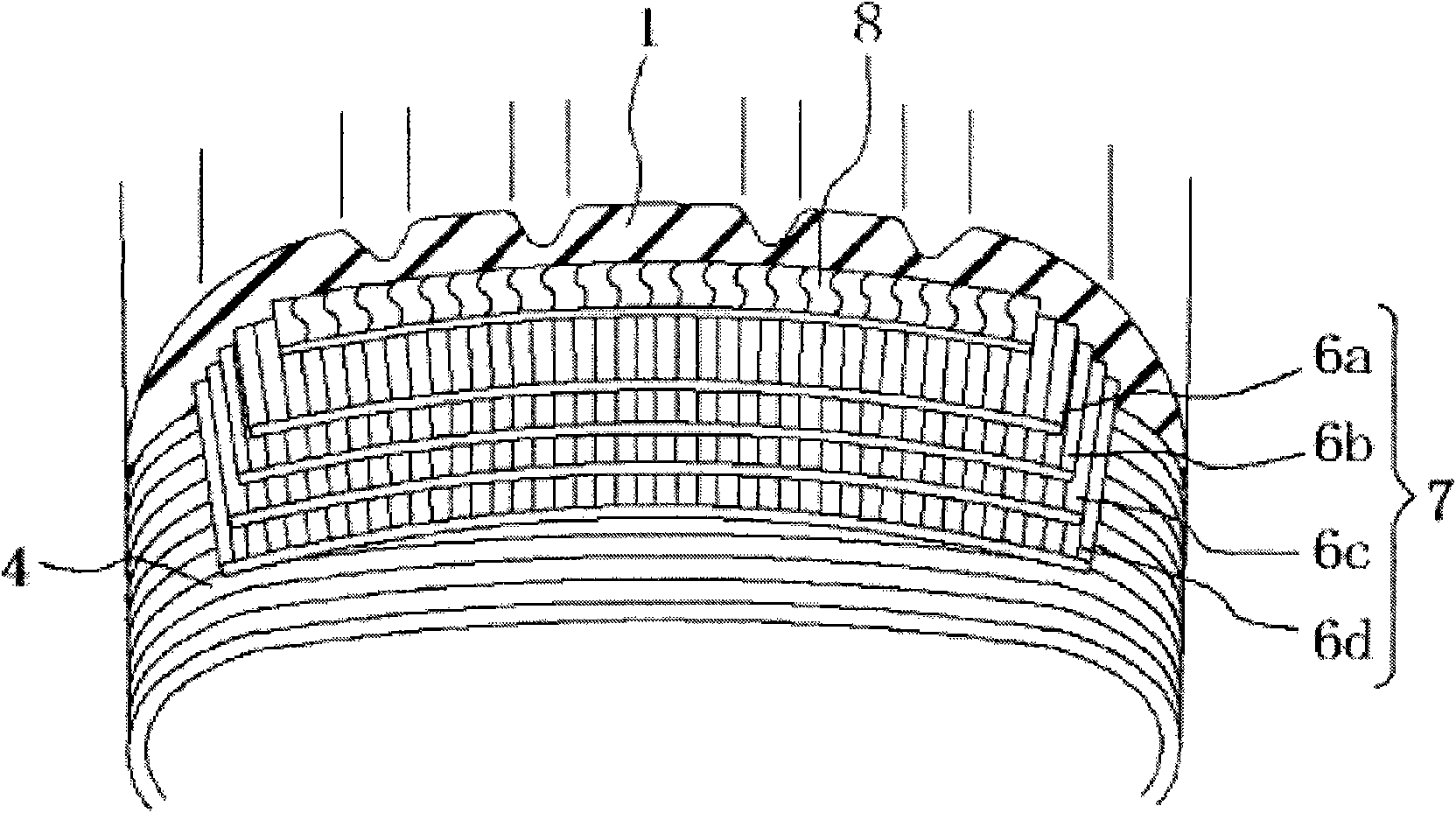 Radial tire for aircraft
