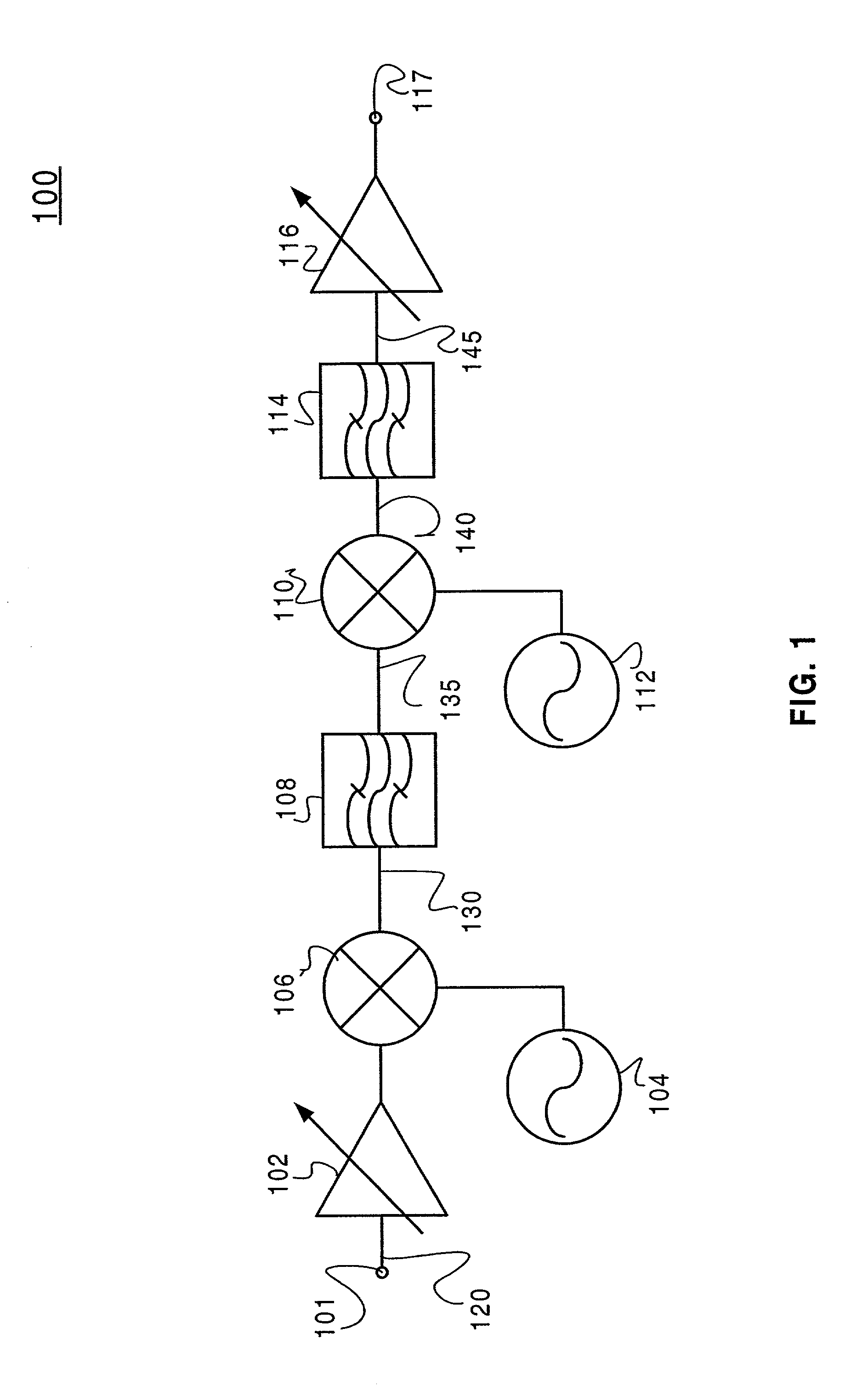 Printed bandpass filter for a double conversion tuner