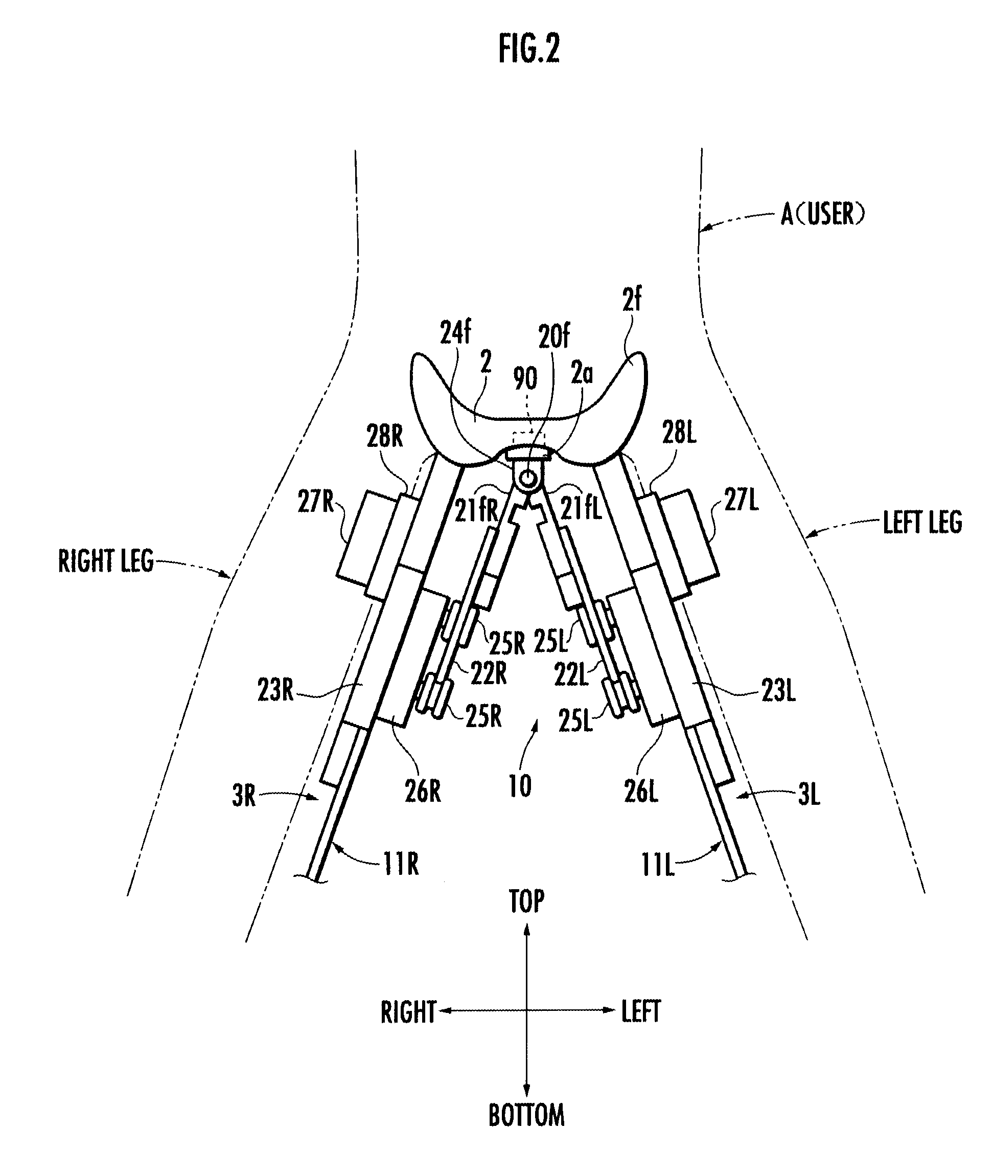 Control device for walking assistance device