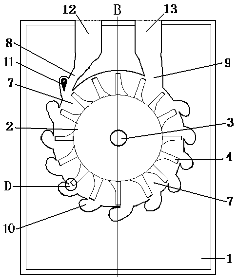 Novel wheel type acting device