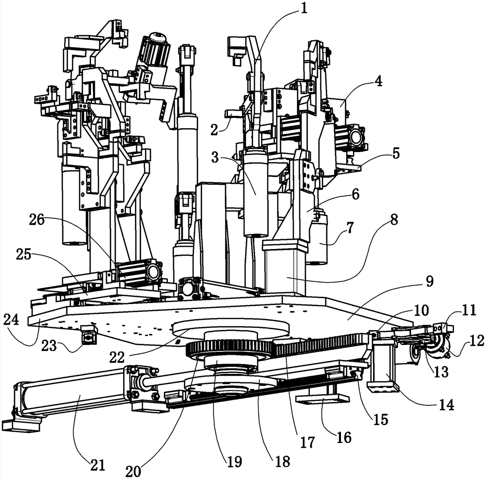 Automobile model switching mechanism of automobile production line