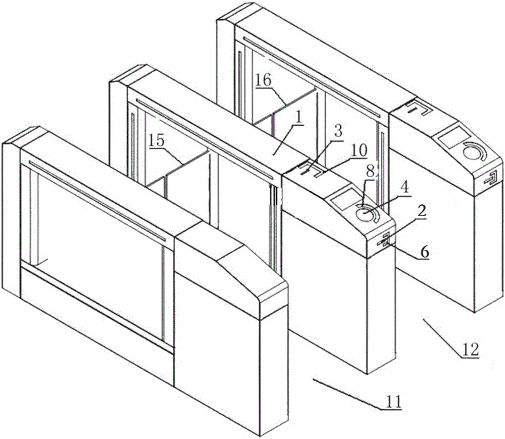 Channel management device for left-right ticket-checking passing and method for left-right ticket-checking passing