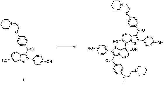 Preparation and separation method of raloxifene dimer