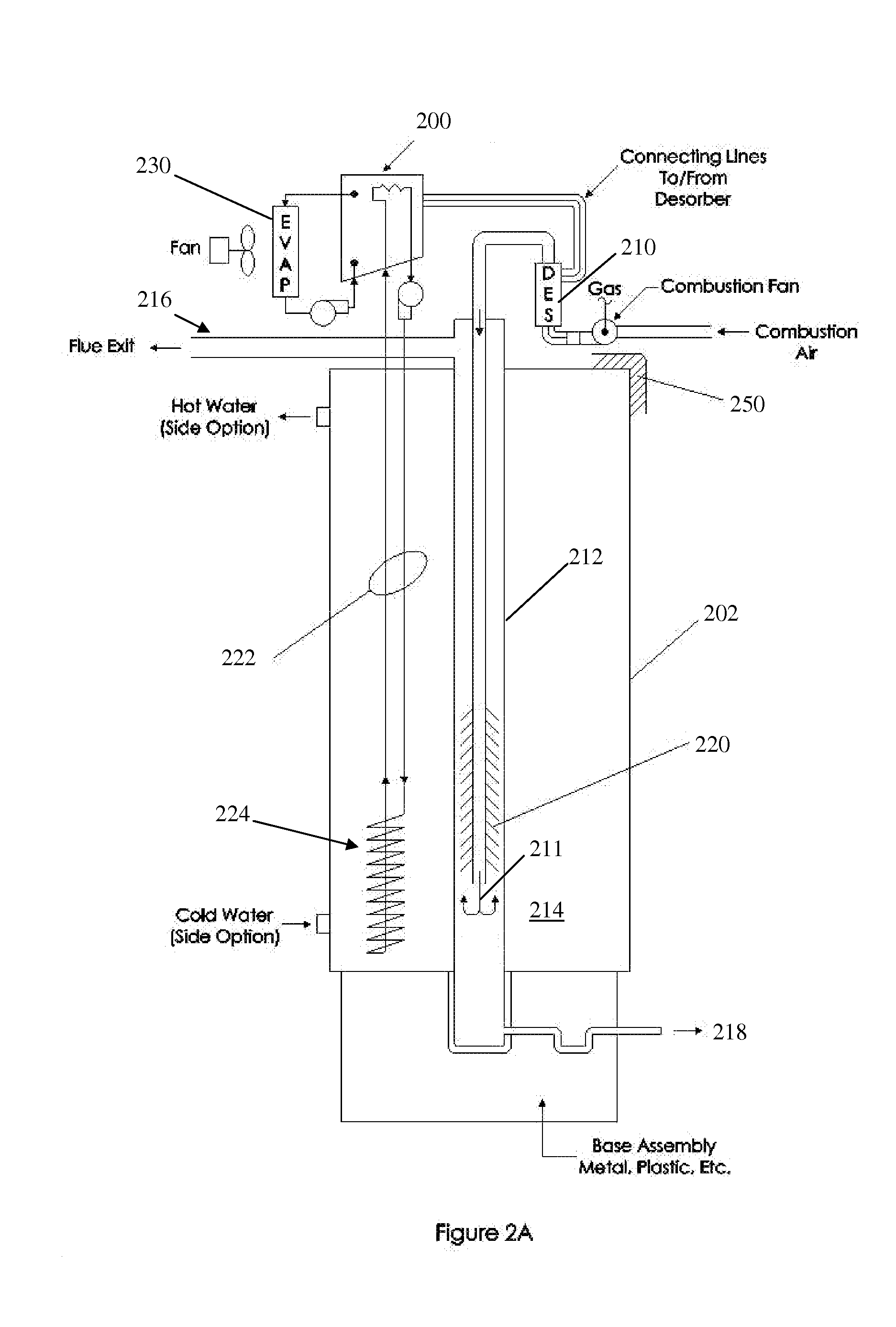 Gas-fired heat pump water heater
