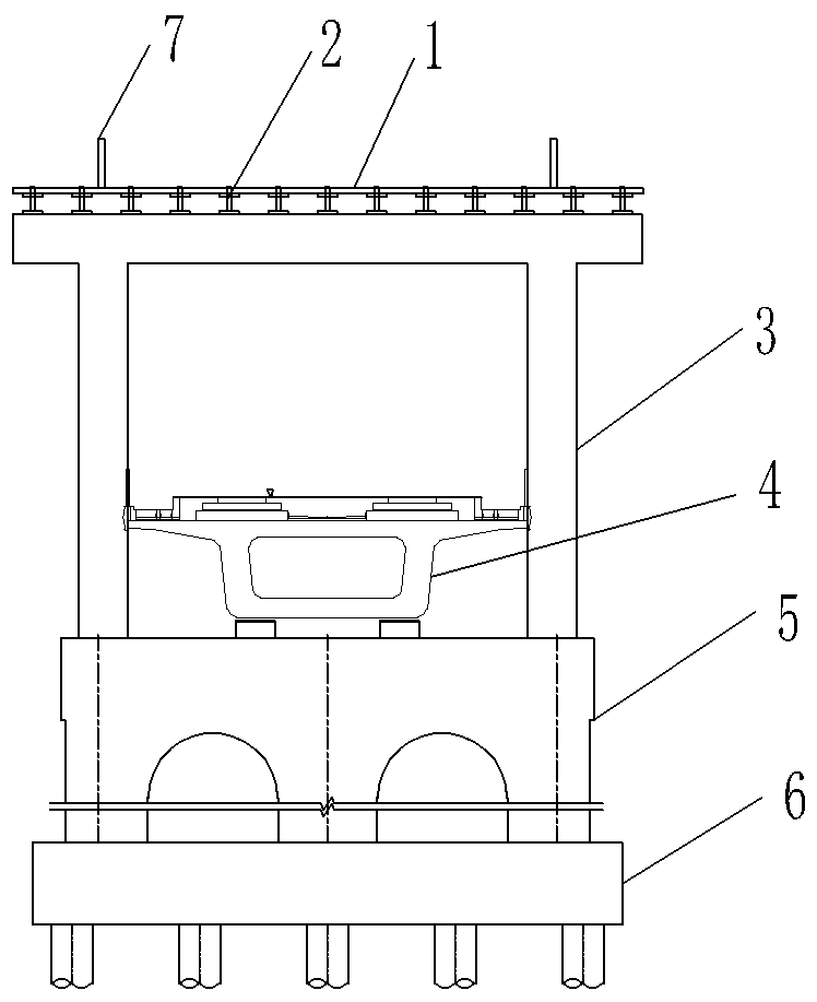 Double-layer n-shaped pier and longitudinal crossbeam falling rock preventing structure