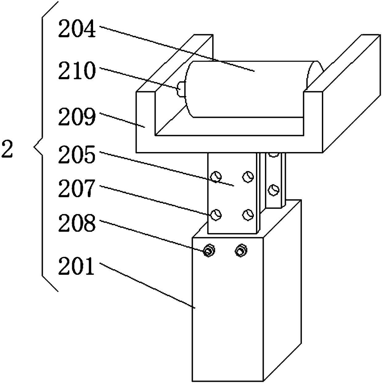 Combined photovoltaic support bracket capable of expanding protection scope