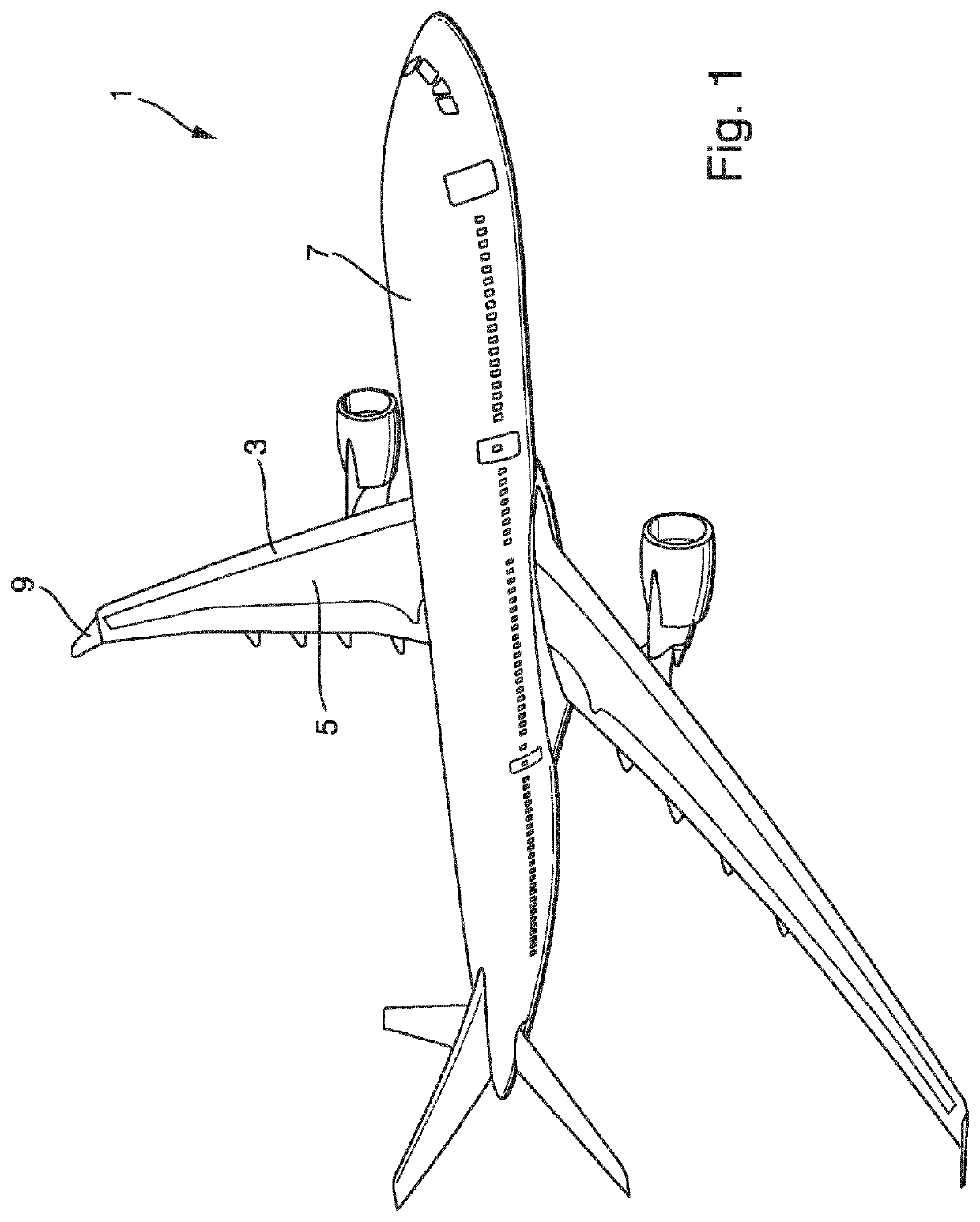 Actuation unit for actuating a foldable wing tip portion of a wing for an aircraft