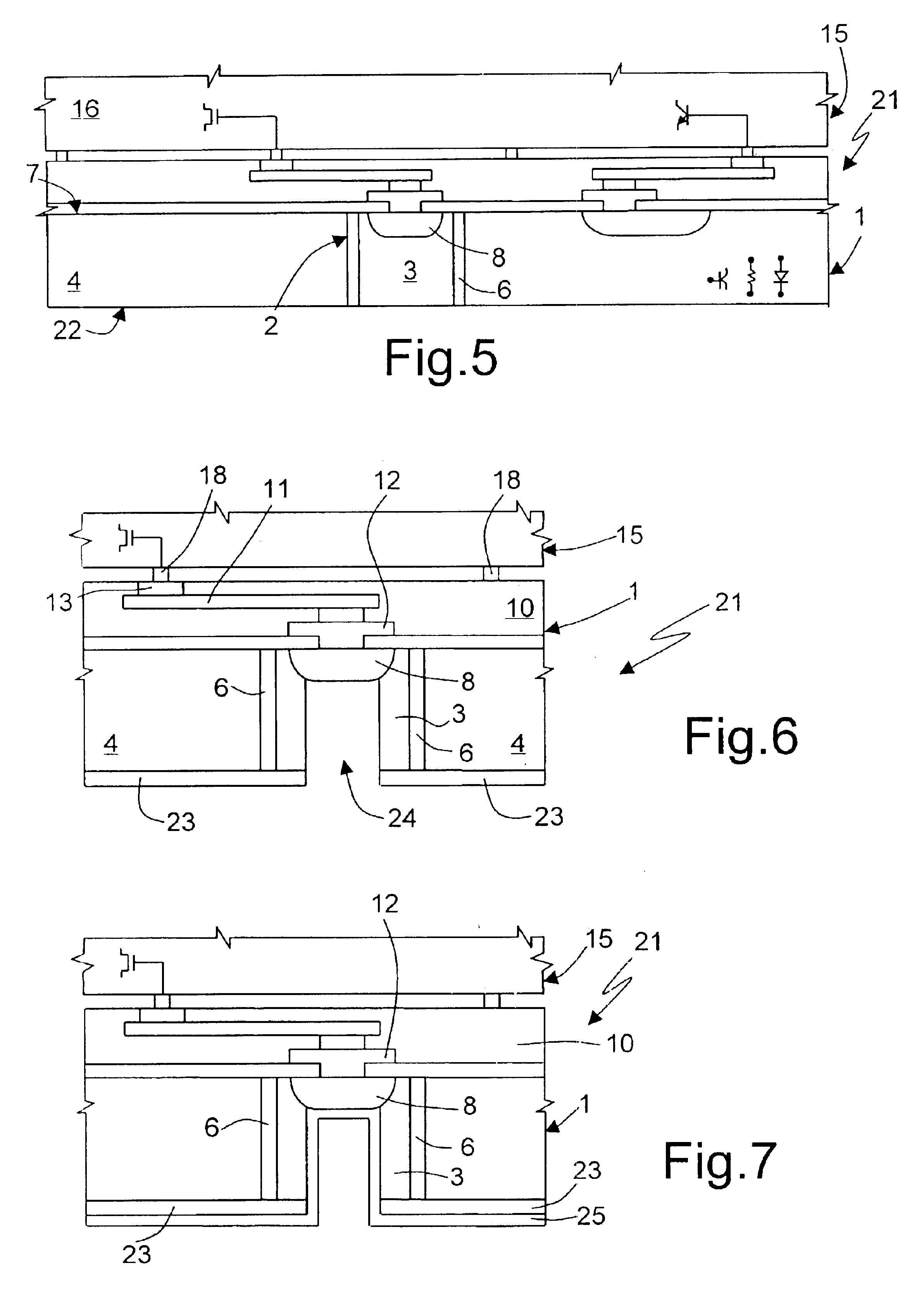 Process for manufacturing a through insulated interconnection in a body of semiconductor material