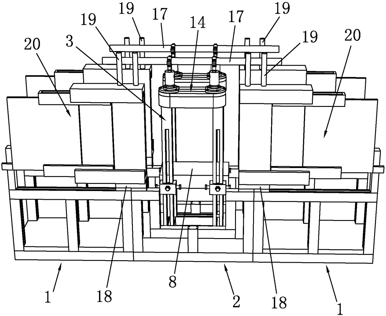 Hanging basket structure for constructional engineering and mounting method thereof