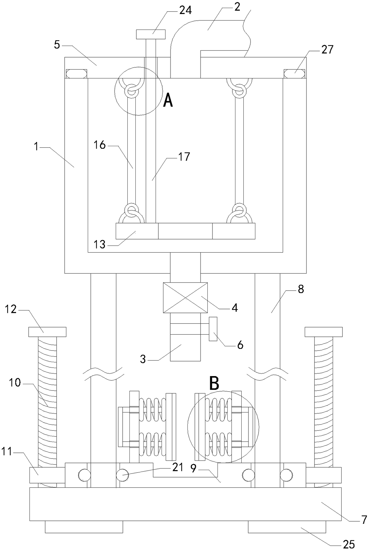 Filling device for producing firefighting equipment