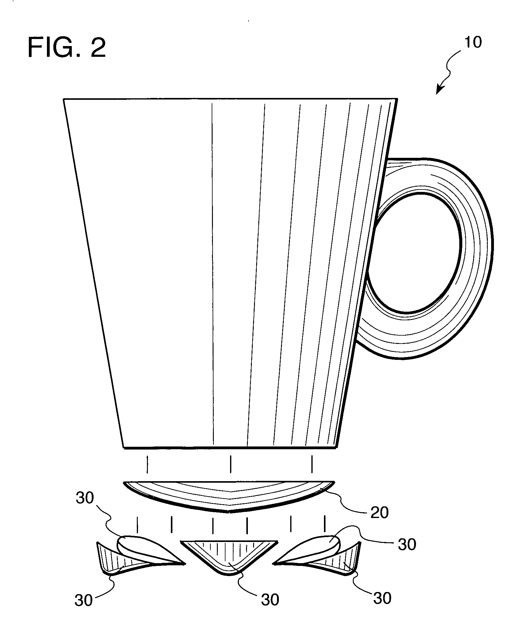 Water shedding designs for receptacle bottoms