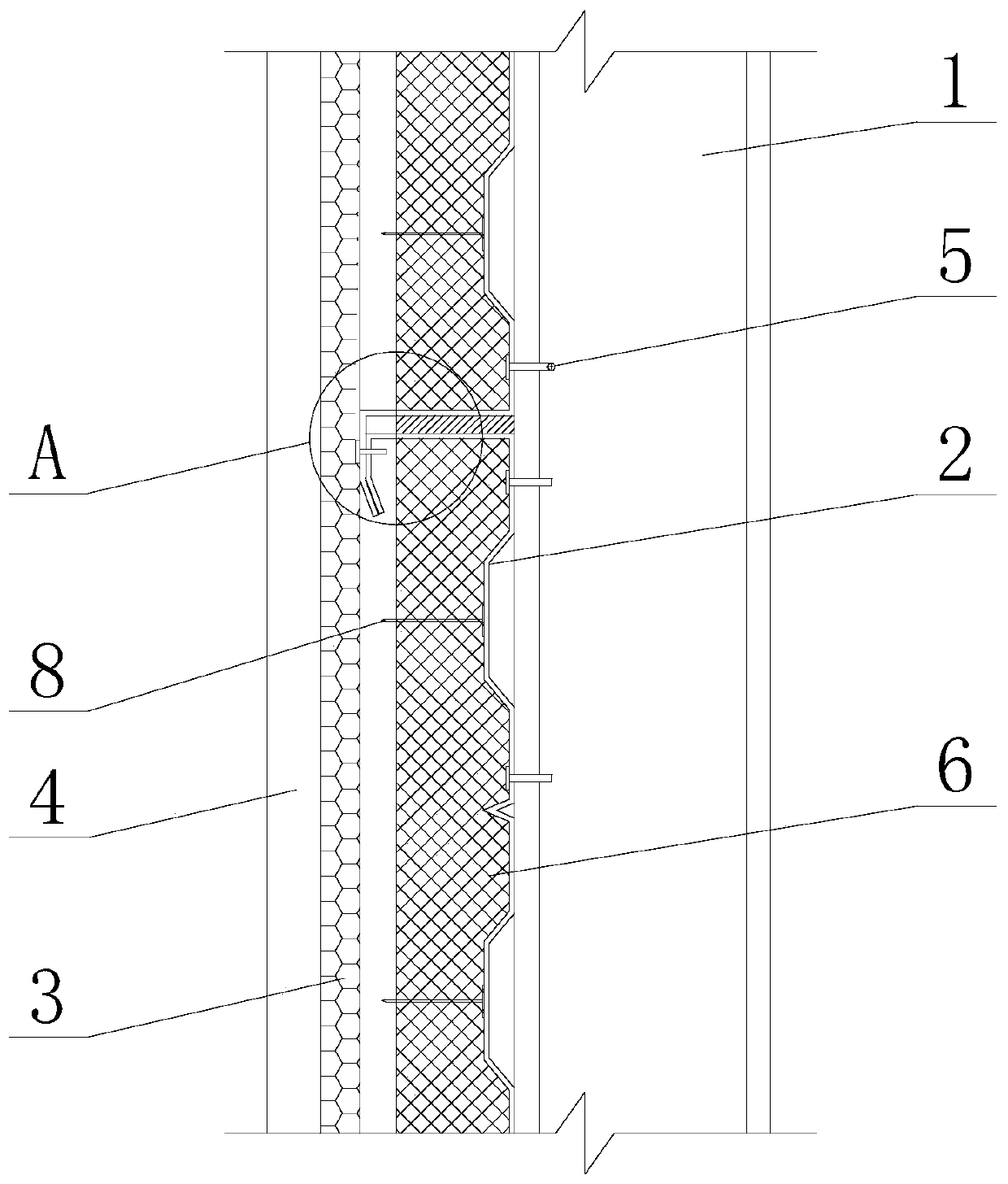 Purlin-free wall face colorful steel plate system and mounting method thereof