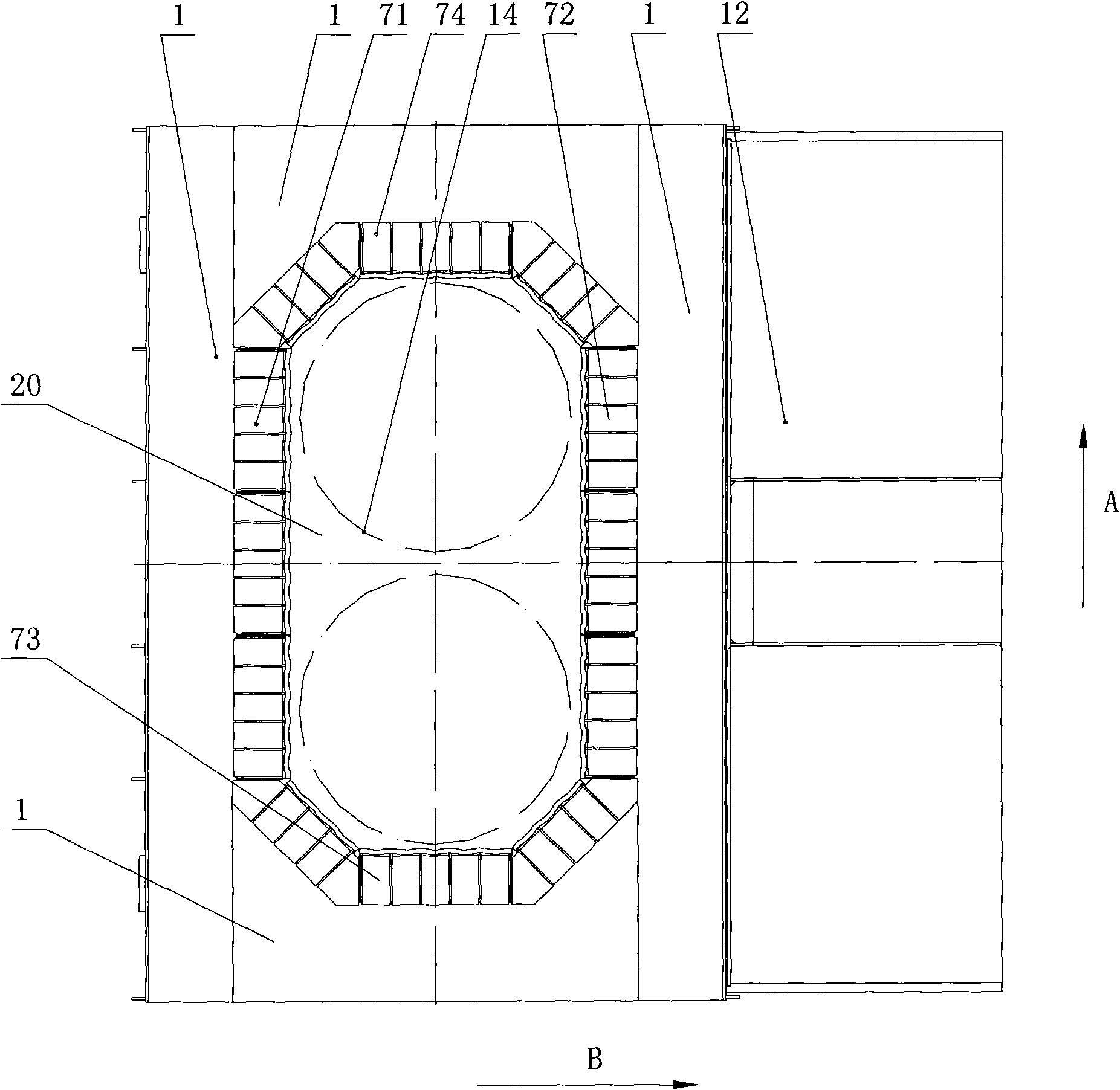 Slag removing device and method used for molten steel vacuum treatment insert tube