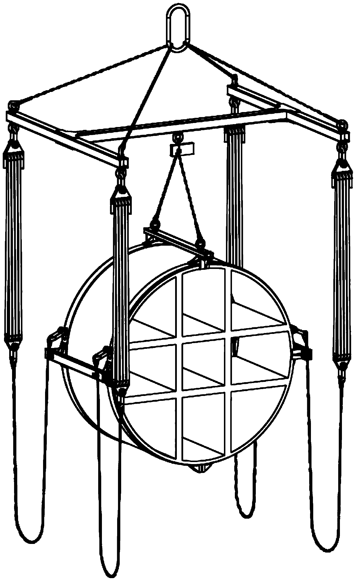 A test device for evaluating the impact of the release of the penetration device on the sub-guided cabin