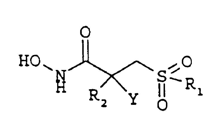 Alpha-hydroxy, amino and -fluoro derivatives of beta-sulphenyl hydroxamic acids matrix metalloproteinases inhibitors