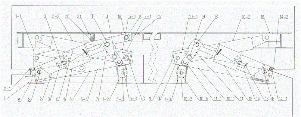 Foldable flexible lifting mechanism of vehicle body correcting machine