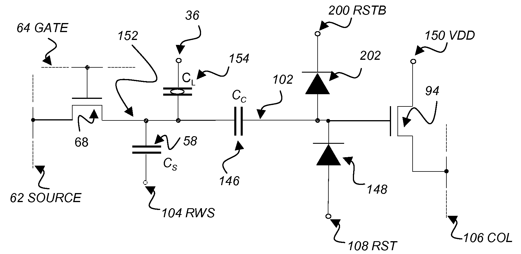 Array element circuit and active matrix device