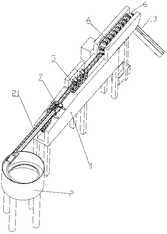 A tableware automatic sorting channel equipment