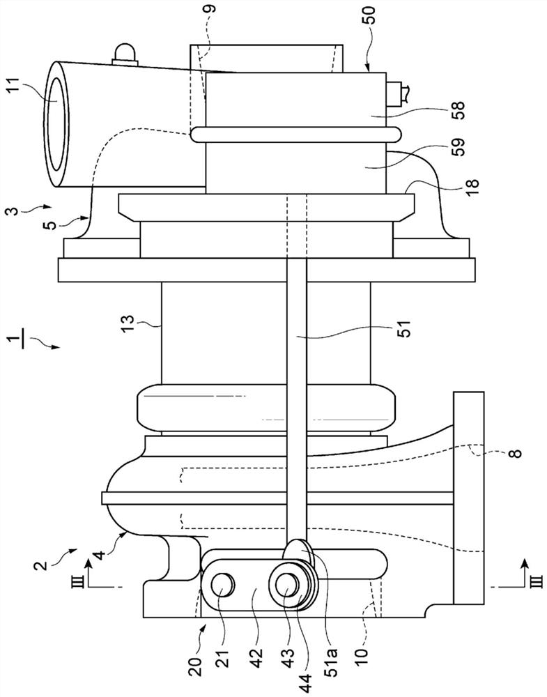 Variable flow rate valve mechanism and supercharger