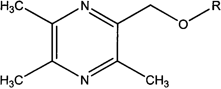 2-hydroxymethyl-3,5,6-trimethylpyrazine derivatives, preparation methods and application thereof