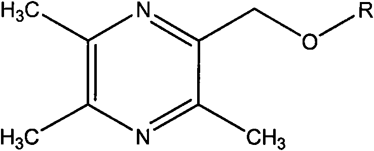 2-hydroxymethyl-3,5,6-trimethylpyrazine derivatives, preparation methods and application thereof