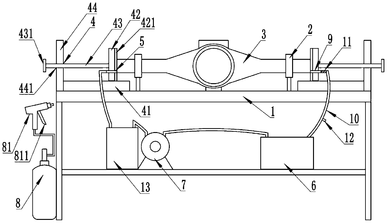 Axle housing weld joint leakage detection device