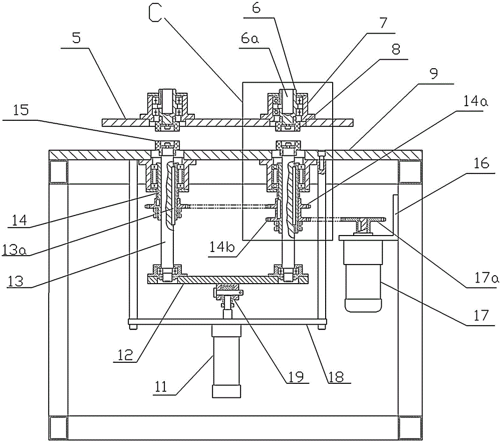 A filter housing multi-station glue injection machine